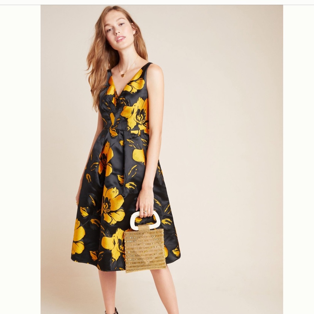Eileen Jacquard Floral Midi Dress